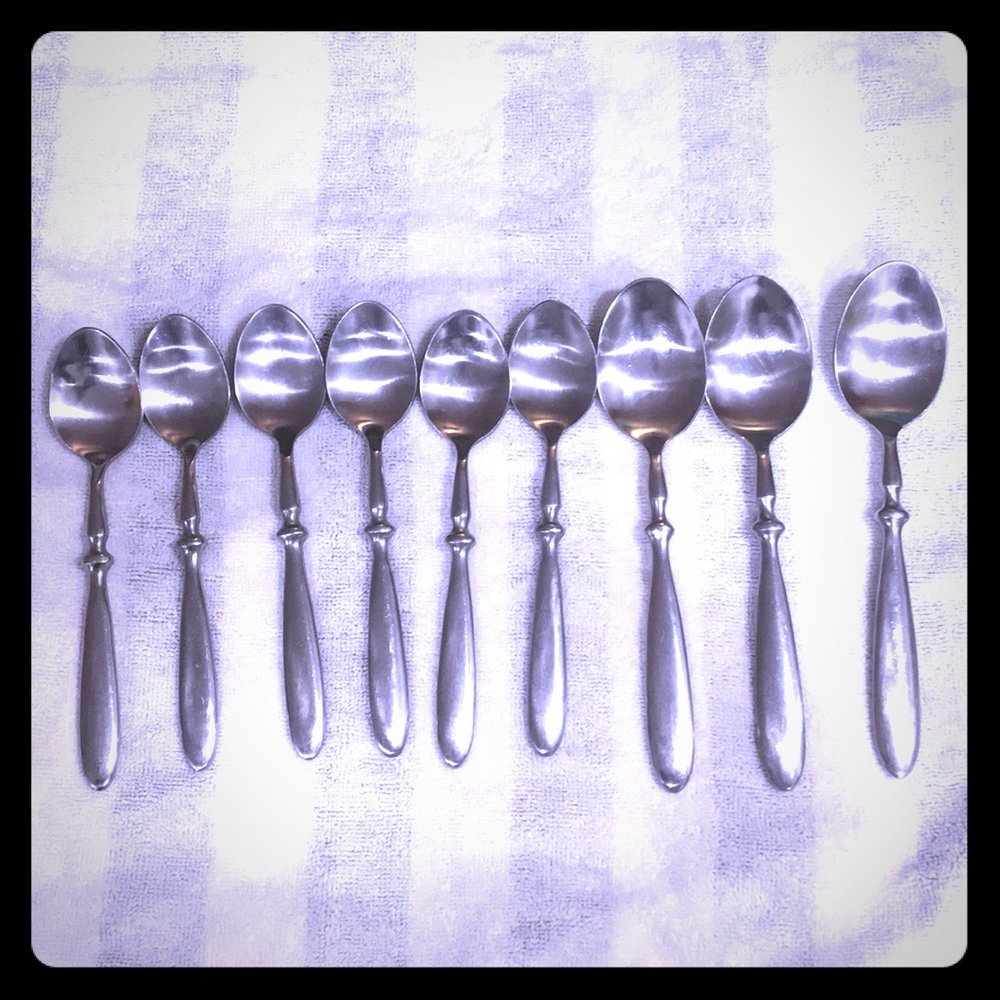 hampton silversmith spoons pottery barn tsp tbsp